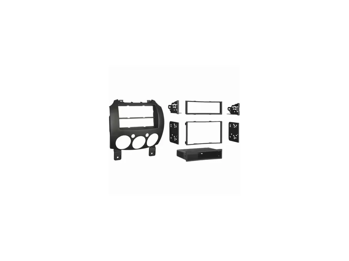 **Metra - Dash Kit for Select 2011-2014 Mazda 2 DIN DDIN - Matte Black**