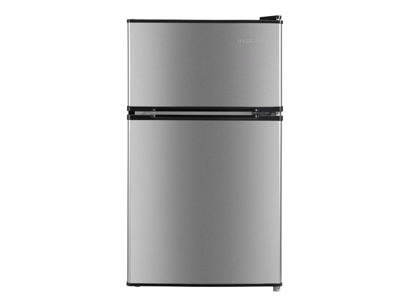 **Insigniaβ’ - 3.1 Cu. Ft. Mini Fridge with Top Freezer and ENERGY STAR Certification - Stainless Steel Look**