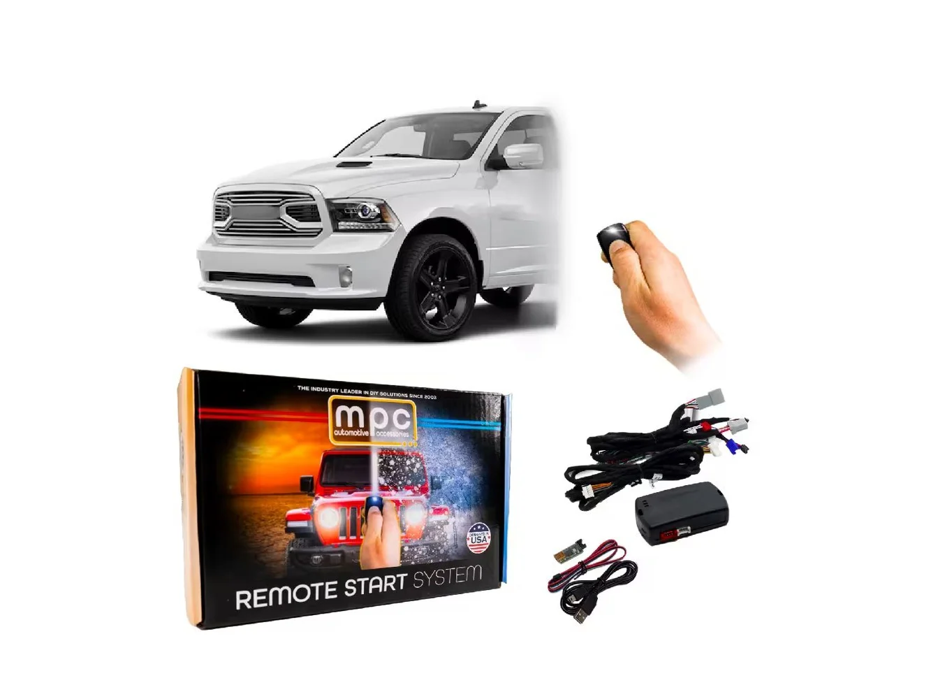 **MPC - Factory Activated Remote Start For 2018 RAM 1500-4500 & 2019-2024 RAM Classic - Black**