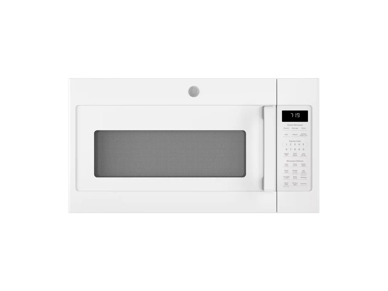 **GE - 1.9 Cu. Ft. Over-the-Range Microwave with Sensor Cooking and Steam Cleaning - White**