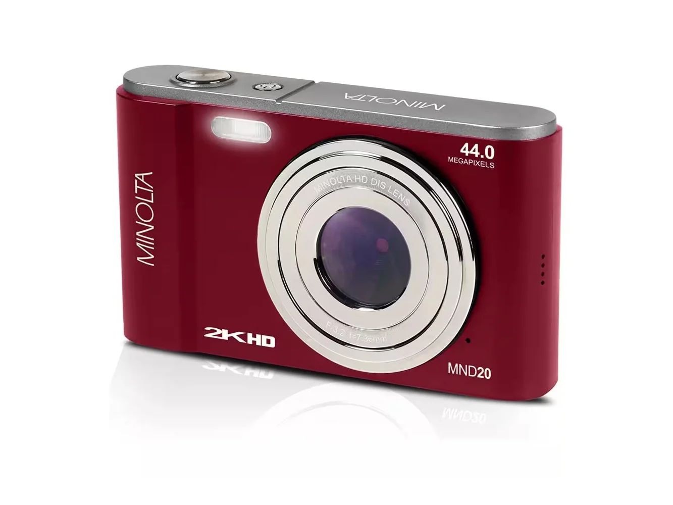 **Minolta - MND20 44 MP 2.7K Ultra HD Digital Camera MND20-R - Red**