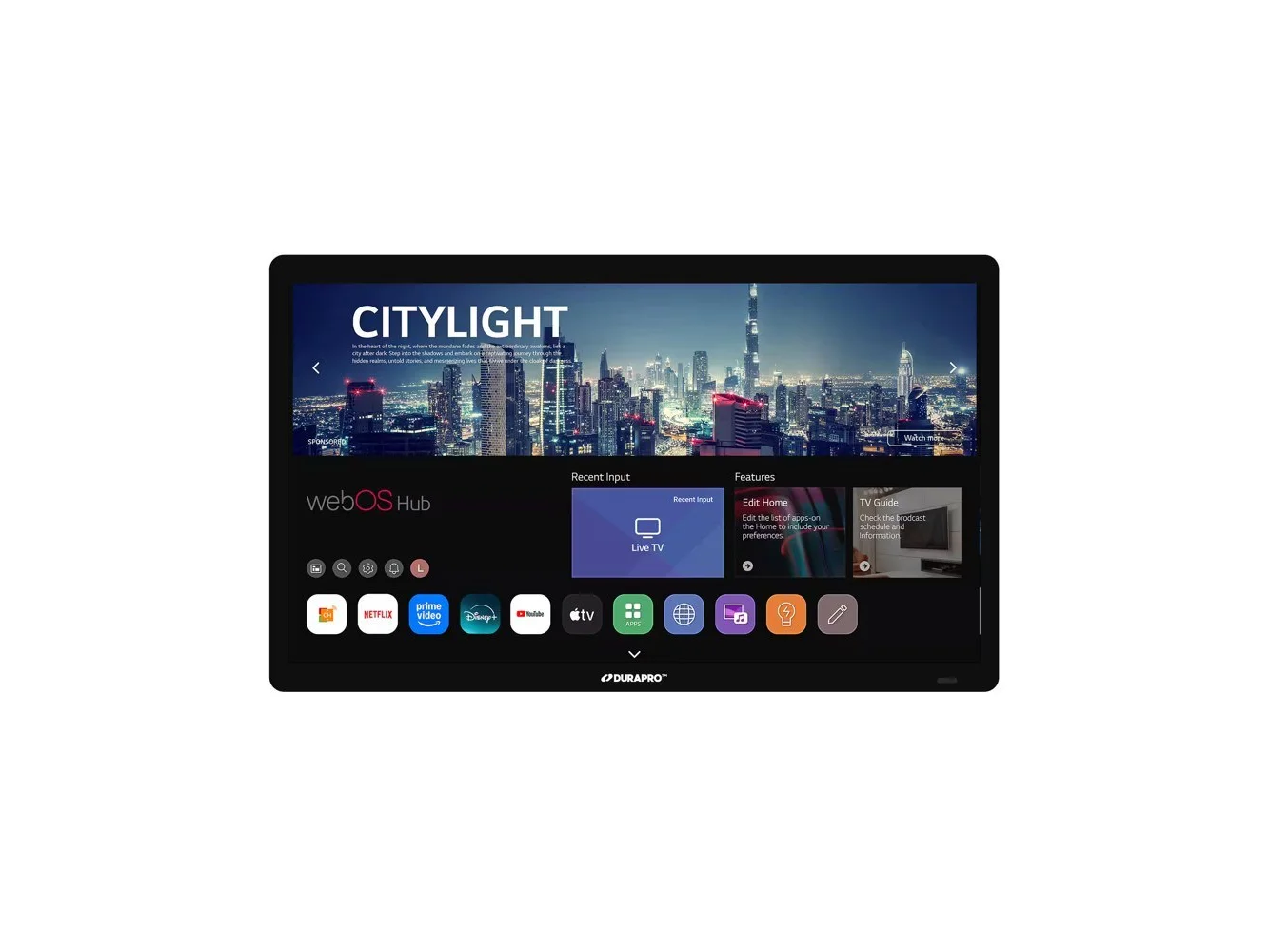 **DuraPro - 75" Class Partial Sun Smart Series LED 4K UHD webOS Impact-Resistant Waterproof Smart Outdoor TV with Mount (2025)**