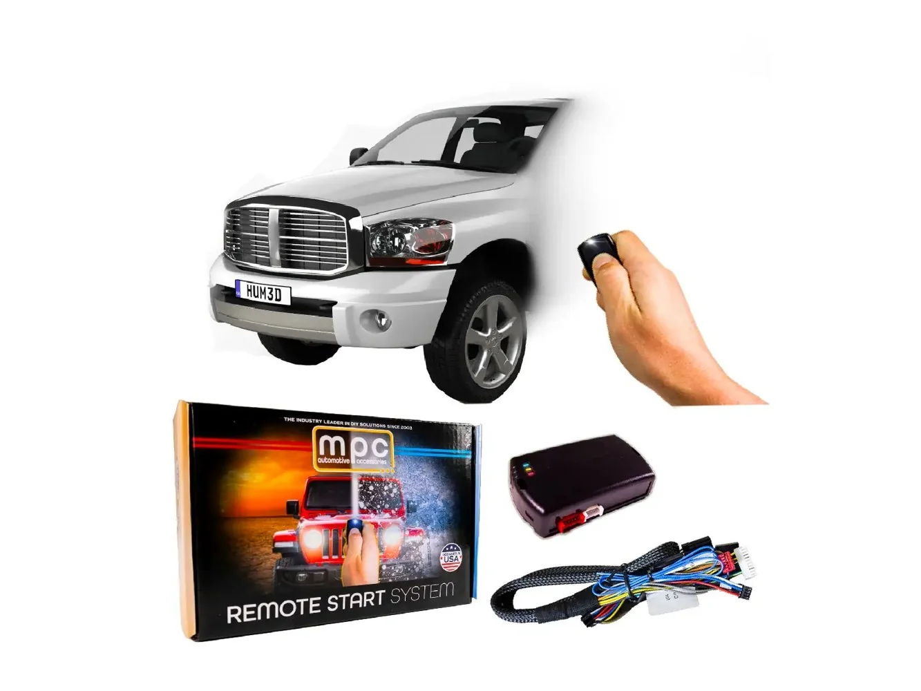 **MPC - OEM Remote Start For 2008 Dodge RAM 2008 Dodge RAM 1500/2500/3500 - Plugin - Gas - Black**