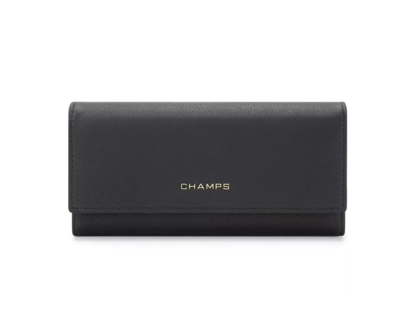 **Champs - Iconic Collection Expandable Trifold Wallet - Black**