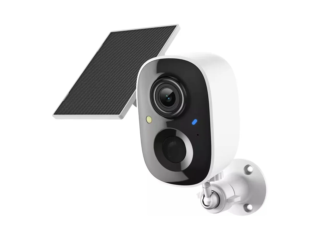 **Core Tech - CORE 2K Solar Wireless Security Camera 1-Pack, Outdoor WiFi, AI Motion Detection, Color Night Vision, 2-Way Audio, IP65 - White**