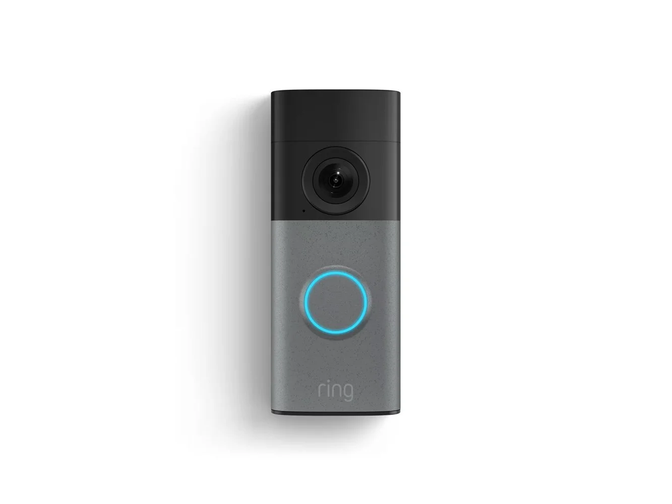 **Ring - Wired Doorbell (newest model) — Retinal 2K with wide-angle video, up to 6x Enhanced Zoom, and Two-Way Talk - Speckled Grey**