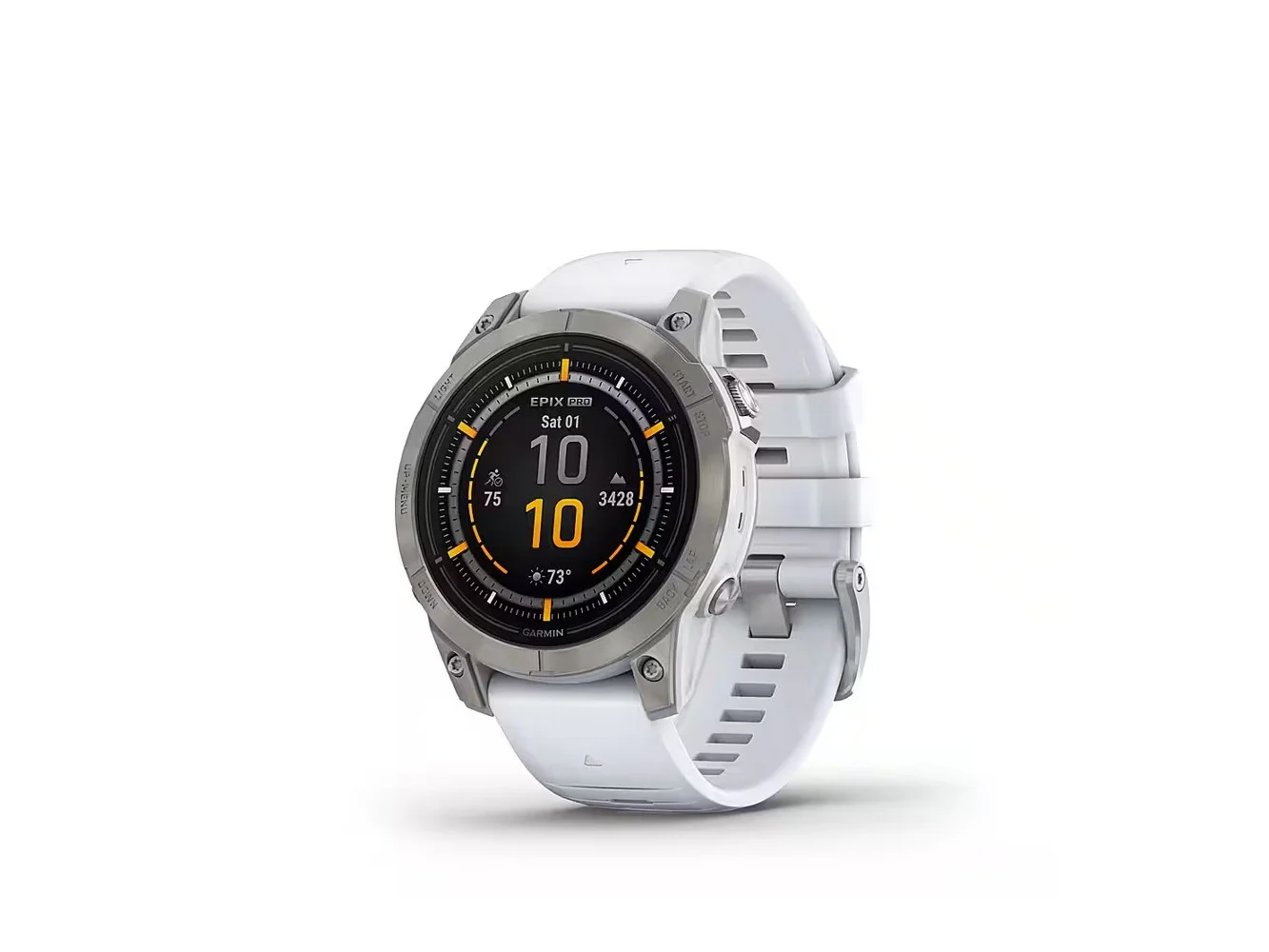 **Garmin - epix Pro (Gen 2) Sapphire Edition 47mm Fiber-Reinforced Polymer - Titanium with Whitestone Band - (2024)**
