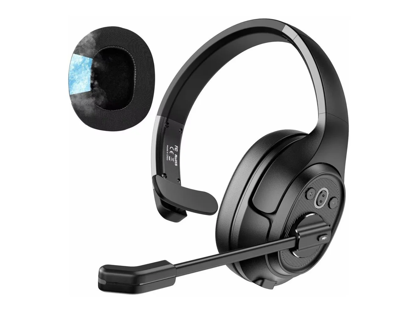 **EKSA Telecom - H1 Pro AI-Powered Wireless Headset - Black**