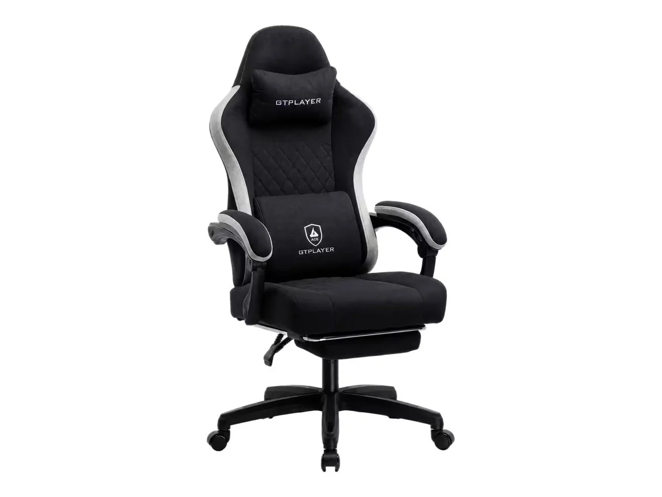 **GTPlayer - Ergonomic Gaming Chair with Breathable Fabric - Black**