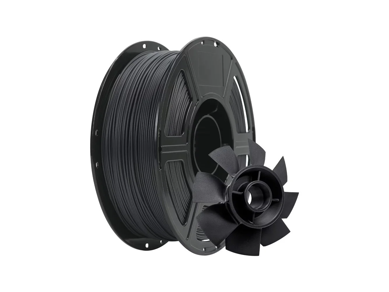 **Flashforge - Carbon Fiber PETG 3D Printer Filament-1.75mm-1kg (2.2 lbs) Spool - Volcanic Rock Gray**