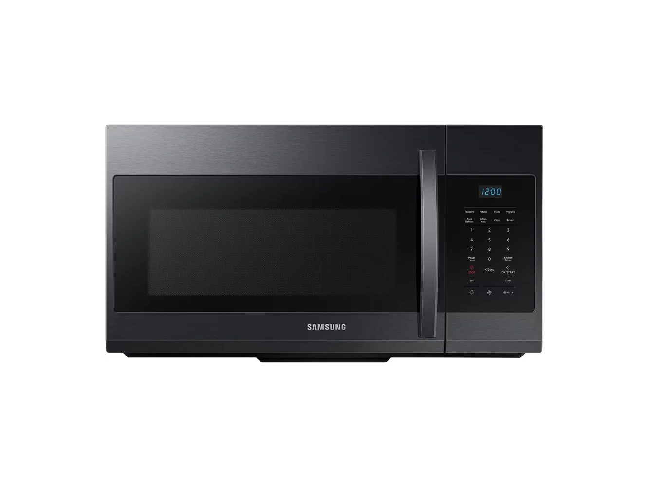 **Samsung - 1.7 cu. ft. Over-the-Range Microwave - Matte Black Steel**