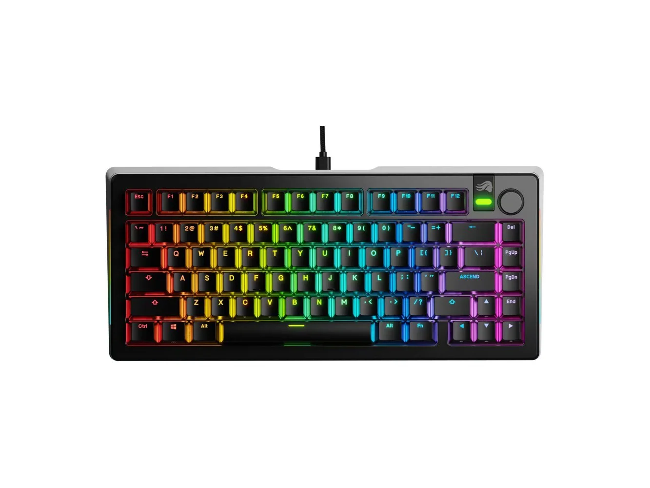 **Glorious - GMMK 3 PRO 75% Wired Mechanical Linear Switch Gaming Keyboard with Hot-swappable Switches - Black**