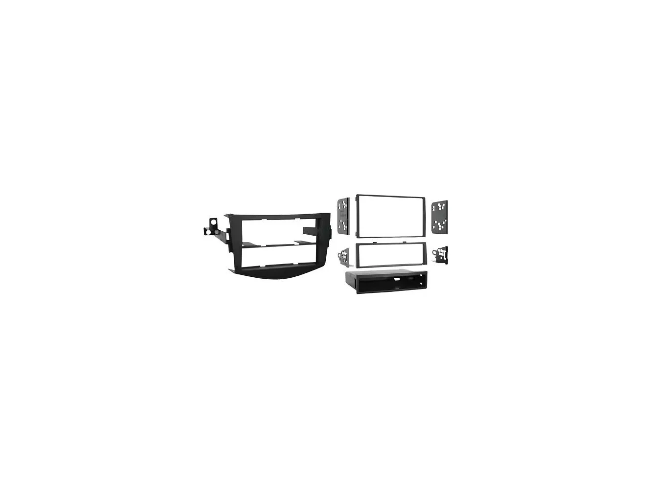 **Metra - Dash Kit for Select 2006-2012 Toyota RAV4 DIN DDIN - Black**