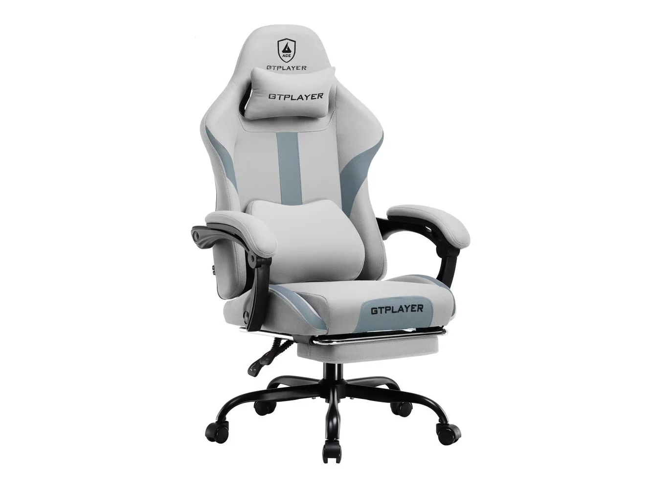 **GTPlayer - Gaming Chair Breathable Fabric Ergonomic Computer Desk Chair - Gray**