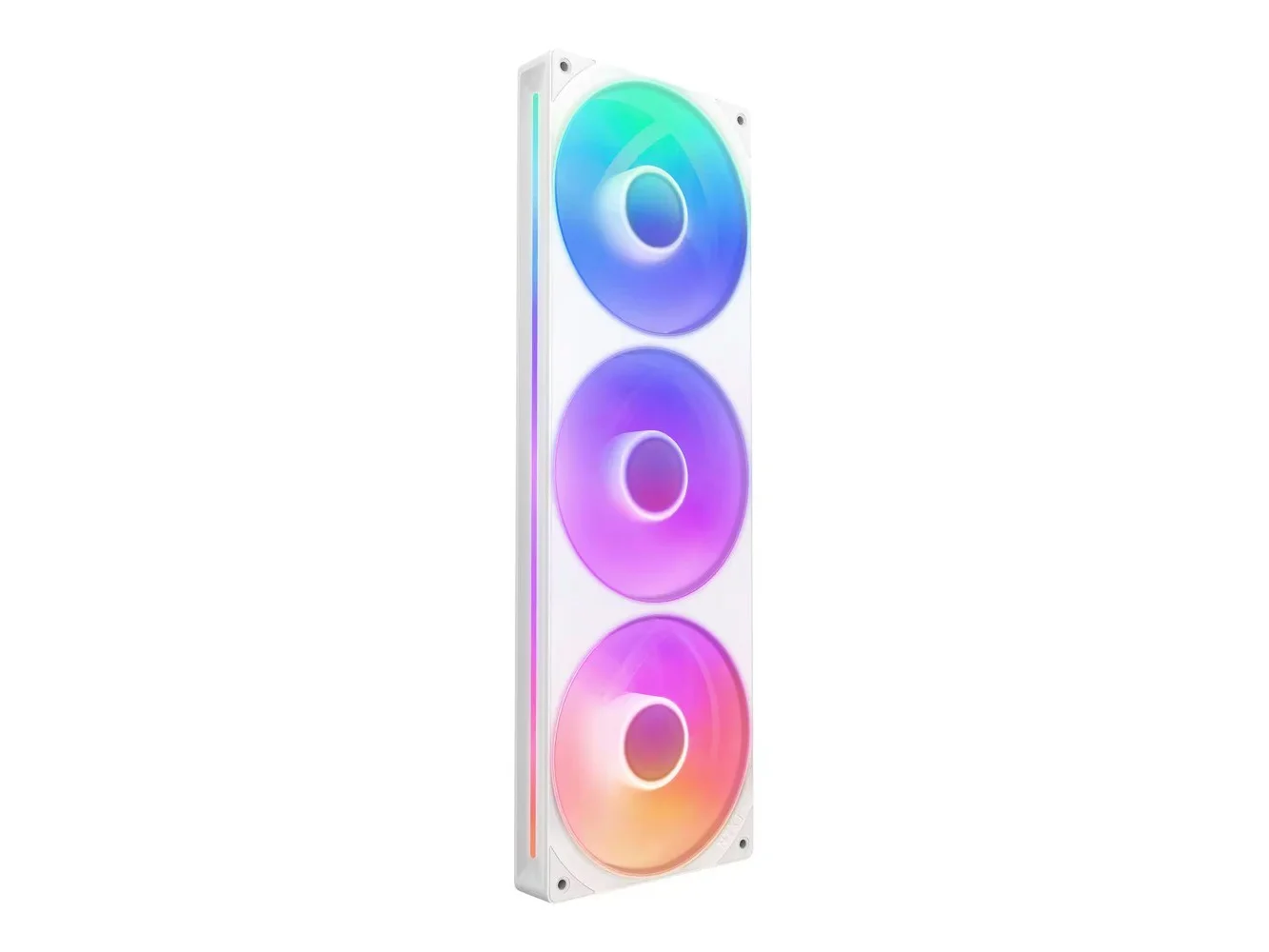 **NZXT - F360 RGB Core - 360mm Single-Frame Case Fan Unit with 3 x 120mm RGB Fans and Fluid Dynamic Bearings - White**
