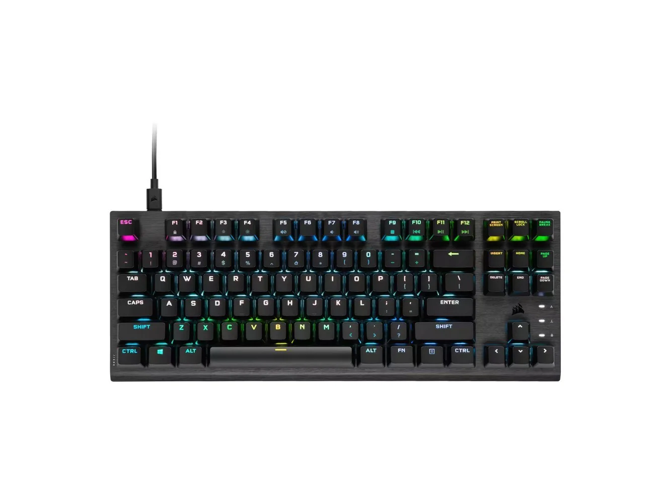 **CORSAIR - K60 PRO TKL Wired Optical-Mechanical OPX Linear Switch Gaming Keyboard with per-key RGB Backlighting - Black**
