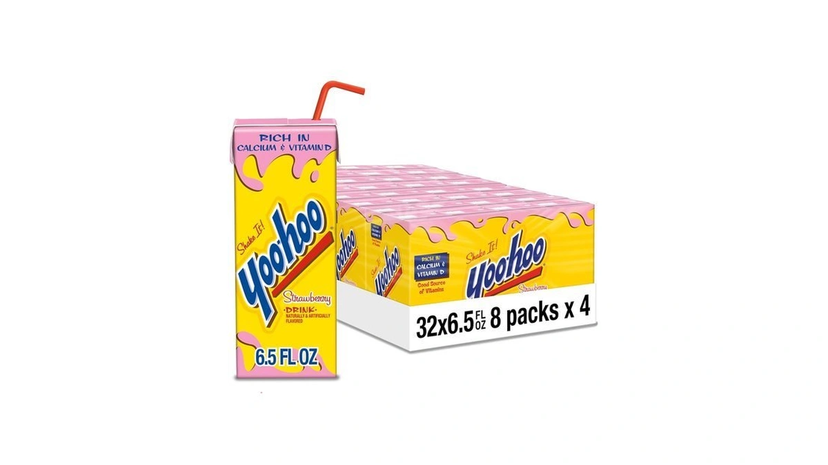 Yoo-hoo Strawberry Flavored Drink, 6.5 Fl Oz Boxes, 32 Count