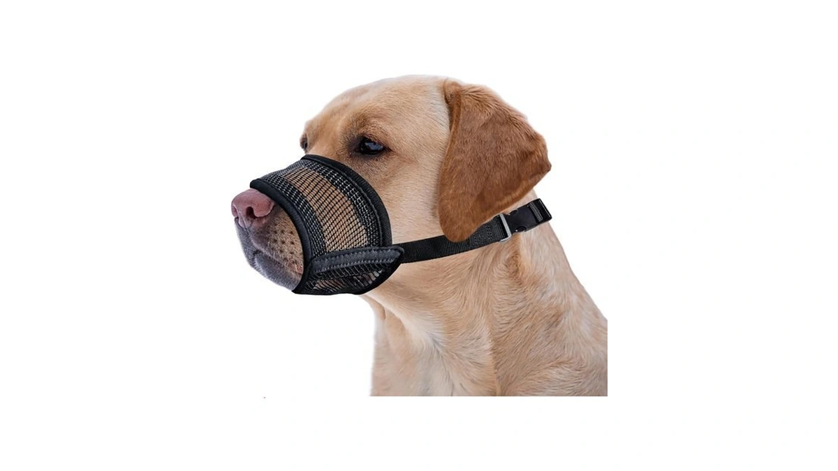 Extra Large Dog Muzzle - Air Mesh Big Dog Muzzle