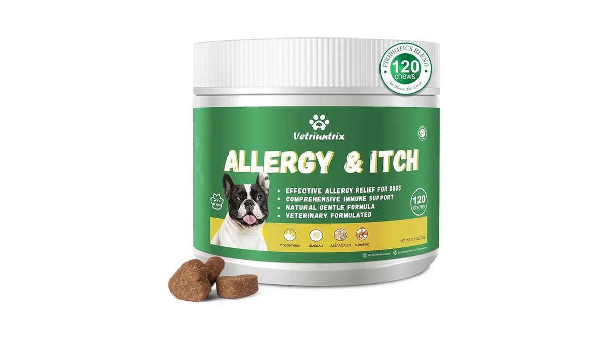 Dog Allergy Chews For Itchy Skin, Paw Licking & Coat