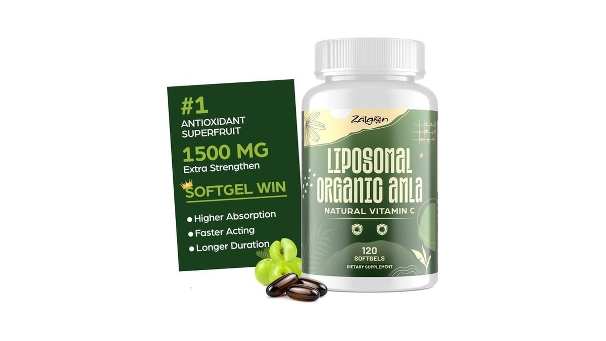 Zalgon Liposomal Amla Capsules 1500mg | Organic Amla Superfruit Extract