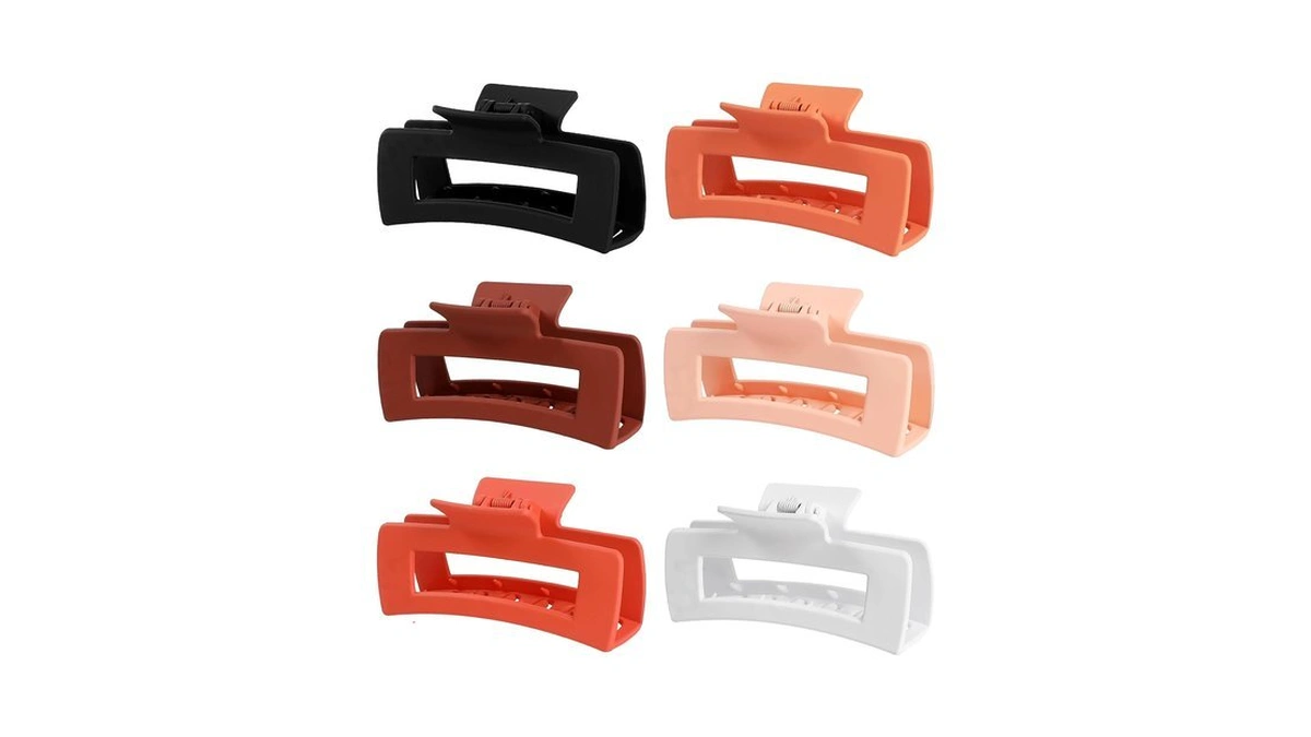 Sisiaipu 4 Inch Big Hair Claw Clips 6 Pcs Large