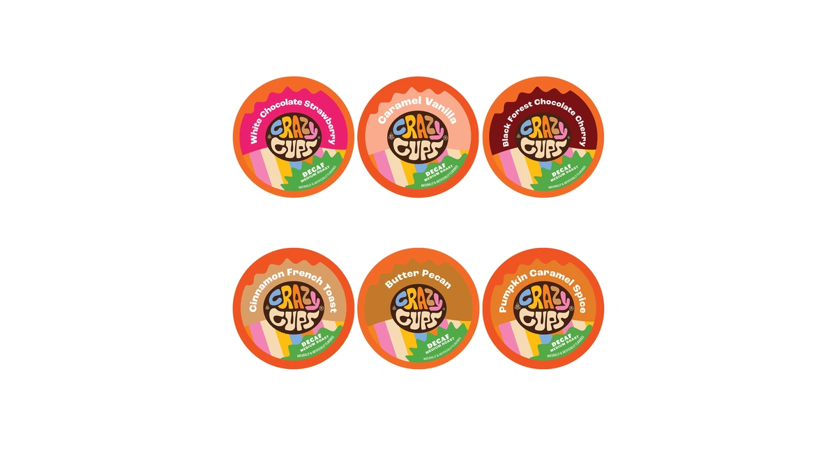 Crazy Cups Flavored Decaf Coffee Variety Pack, Hot Or Iced