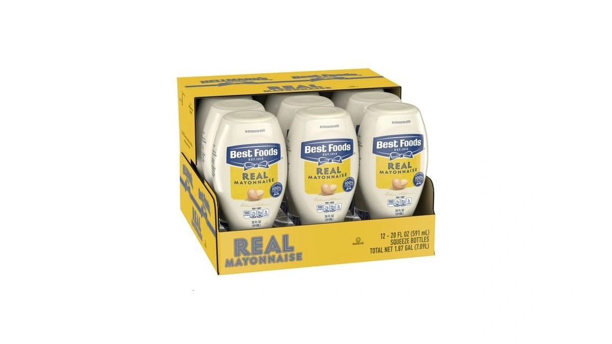 Best Foods Real Mayonnaise Squeeze Bottles, 20 Fl Oz, 12