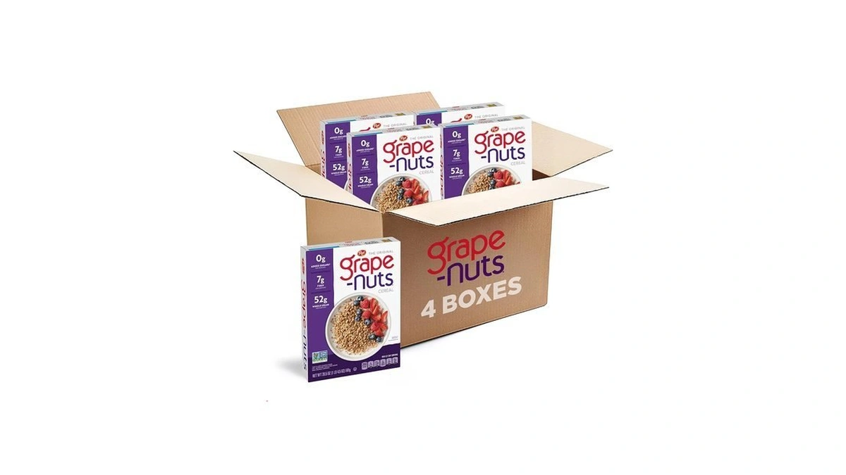 Post Grape Nuts Original Breakfast Cereal, Crunchy Whole Grain Wheat