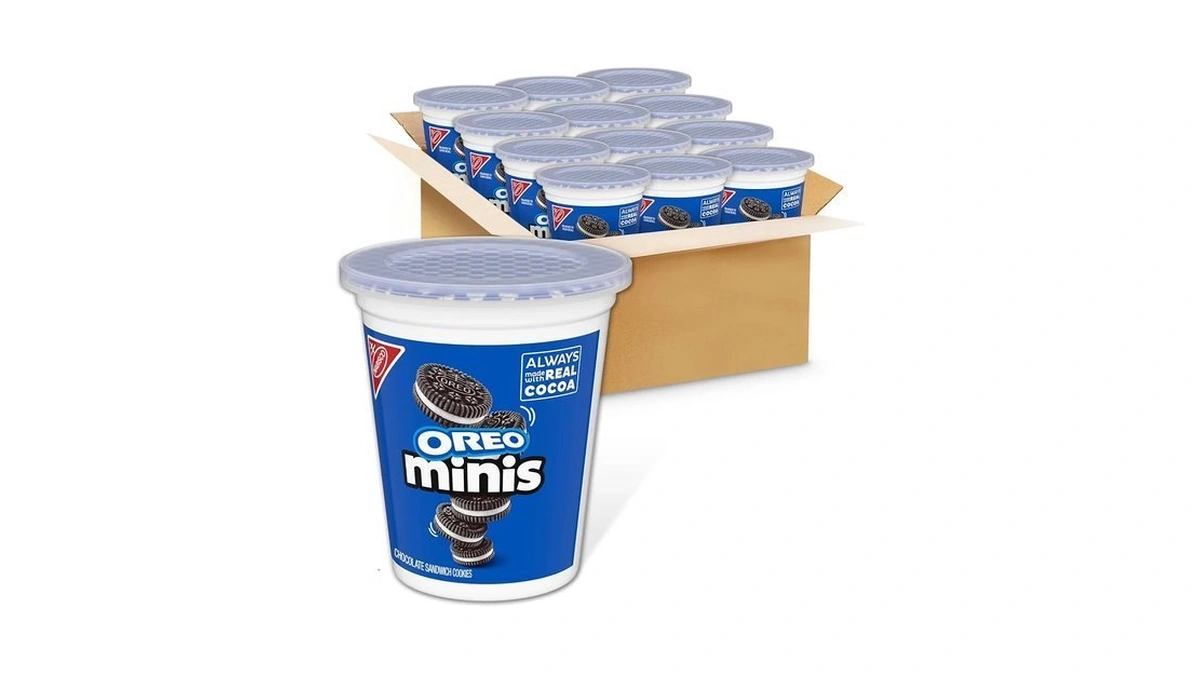 Oreo Minis Chocolate Sandwich Cookies, 12-3.5 Oz Snack Cups