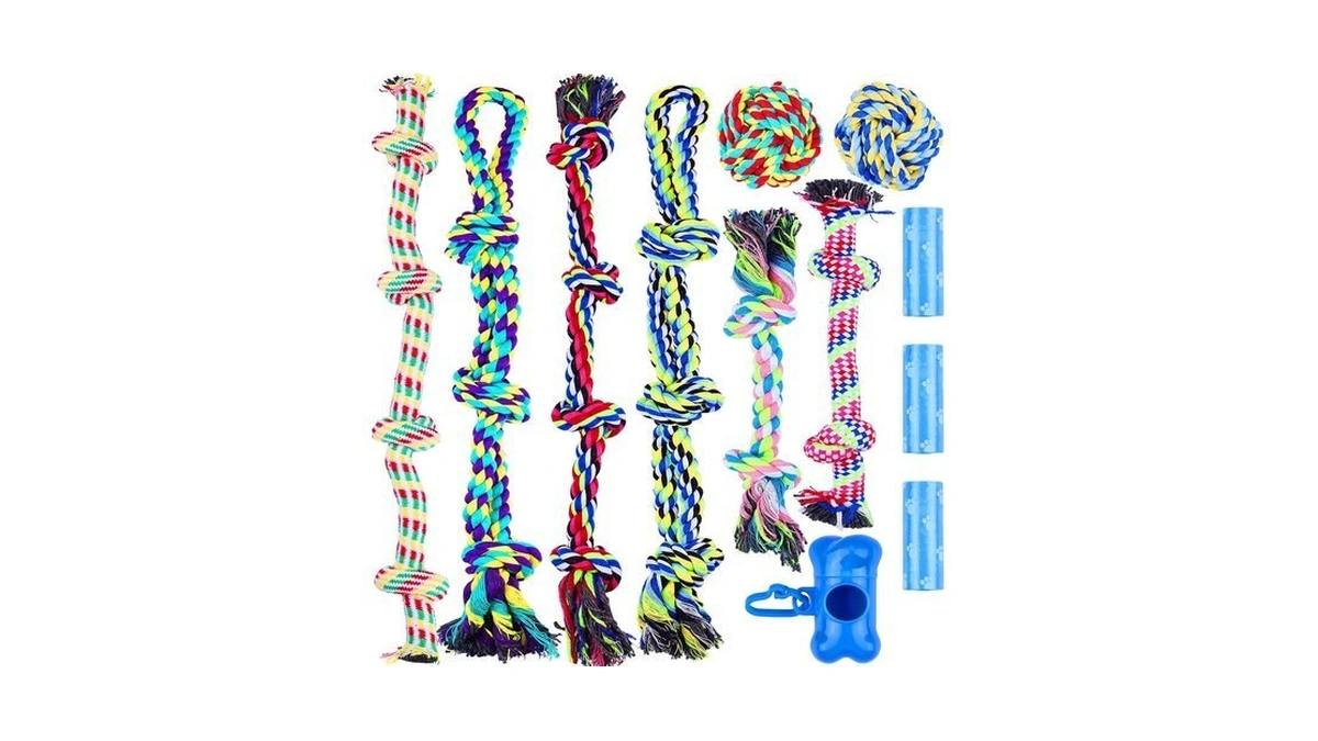 12 Pack Dogs Rope Toys For Large/medium/small Aggressive Chewers, Tough