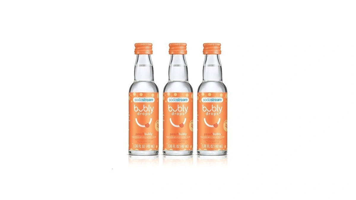Sodastream Bubly Drops, Peach, 1.36 Fl Oz (pack Of 3)
