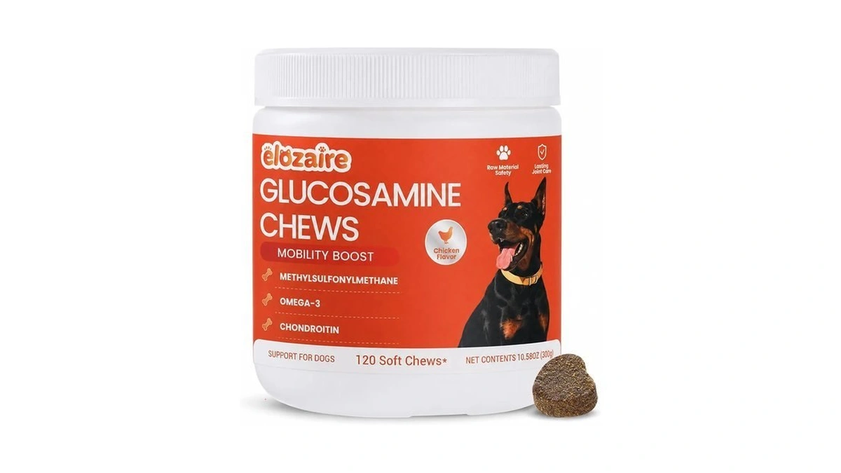 Elozaire Hip And Joint Chews For Dogs, Glucosamine Msm Chondroitin,