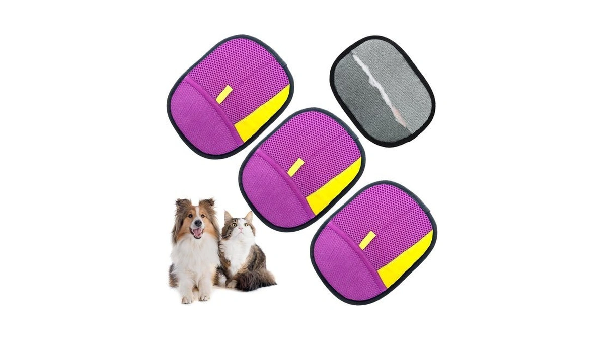 Cosyiker 3pc Pet Hair Removal Gloves, Reusable Cats & Dogs