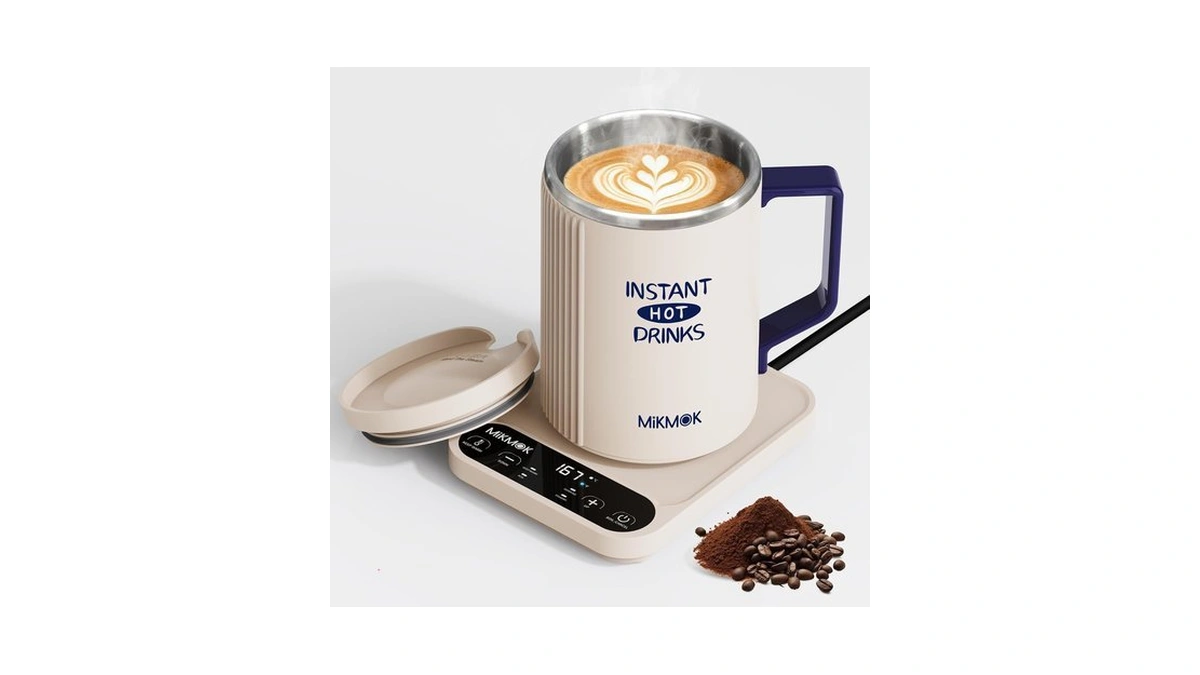 Mikmok Electric Mug 400ml, Small Desktop Water Kettle, Fast Heating