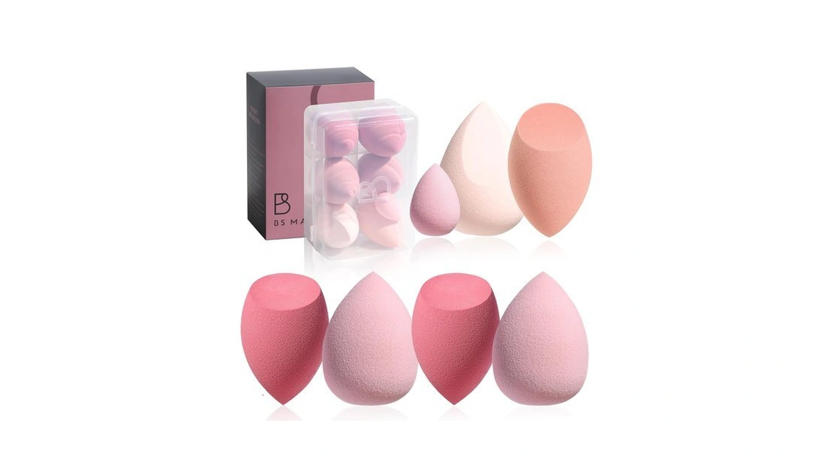 Makeup Sponge Set Bs-mall With Storage Case 7 Pcs For