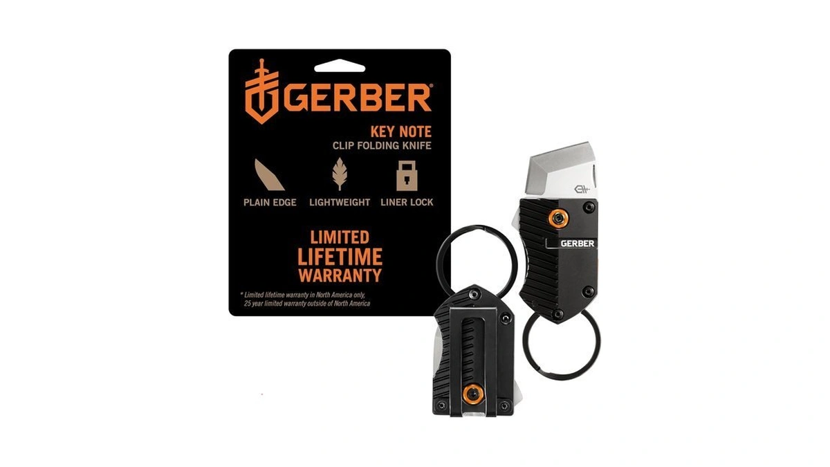 Gerber Key Note Edc Keychain Mini Pocket Knife, 1" Plain