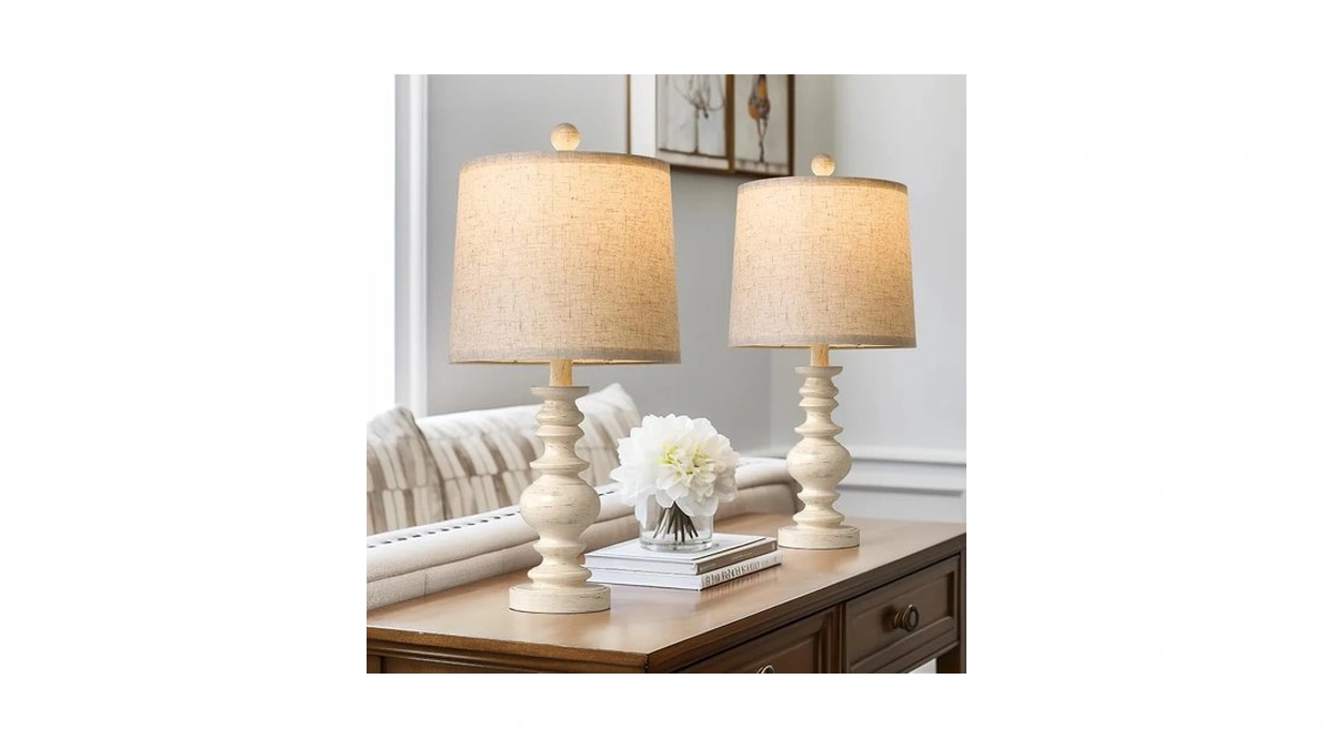 Bobomomo Tradition 20.5" Rustic Table Lamp Set Of 2 For