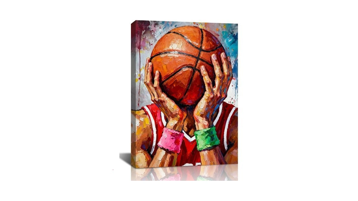 Basketball Graffiti Canvas Wall Art Print,inspirational Basketball Wall Art