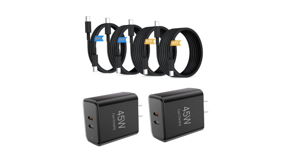 Usb-c Fast Charger ，35w+10w Dual-port Fast Charger With 4-foot And