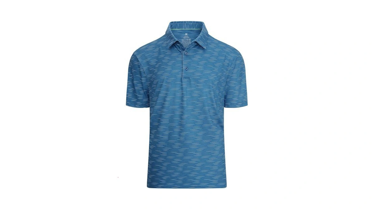 Alex Vando Mens Striped Golf Shirt Moisture Wicking Quick-dry Sports