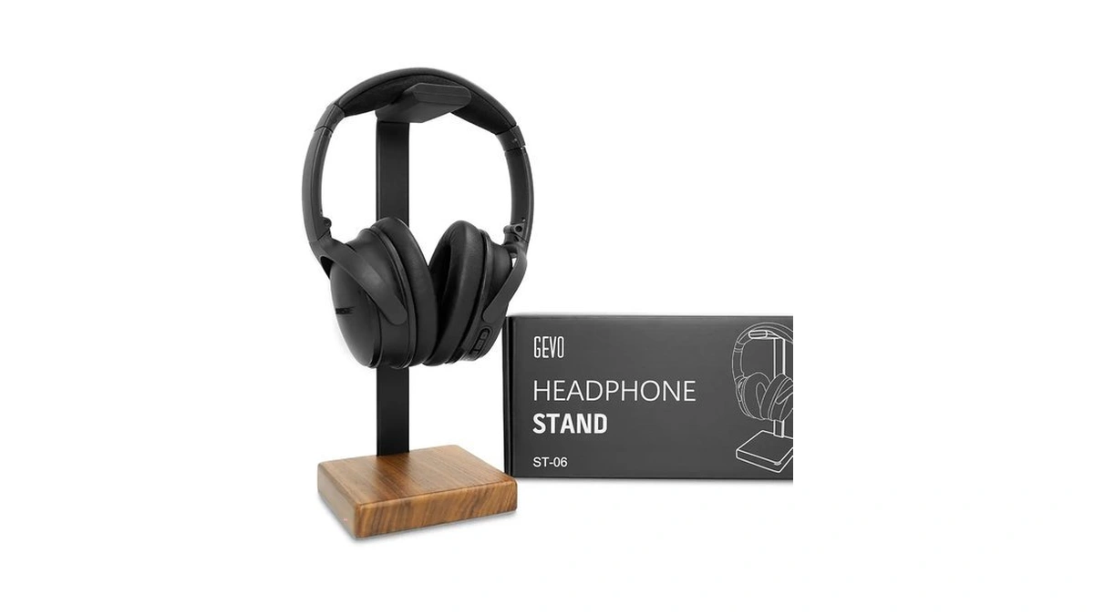 Wooden Headphone Stand For Desk, Holder For Apple Sony Beats