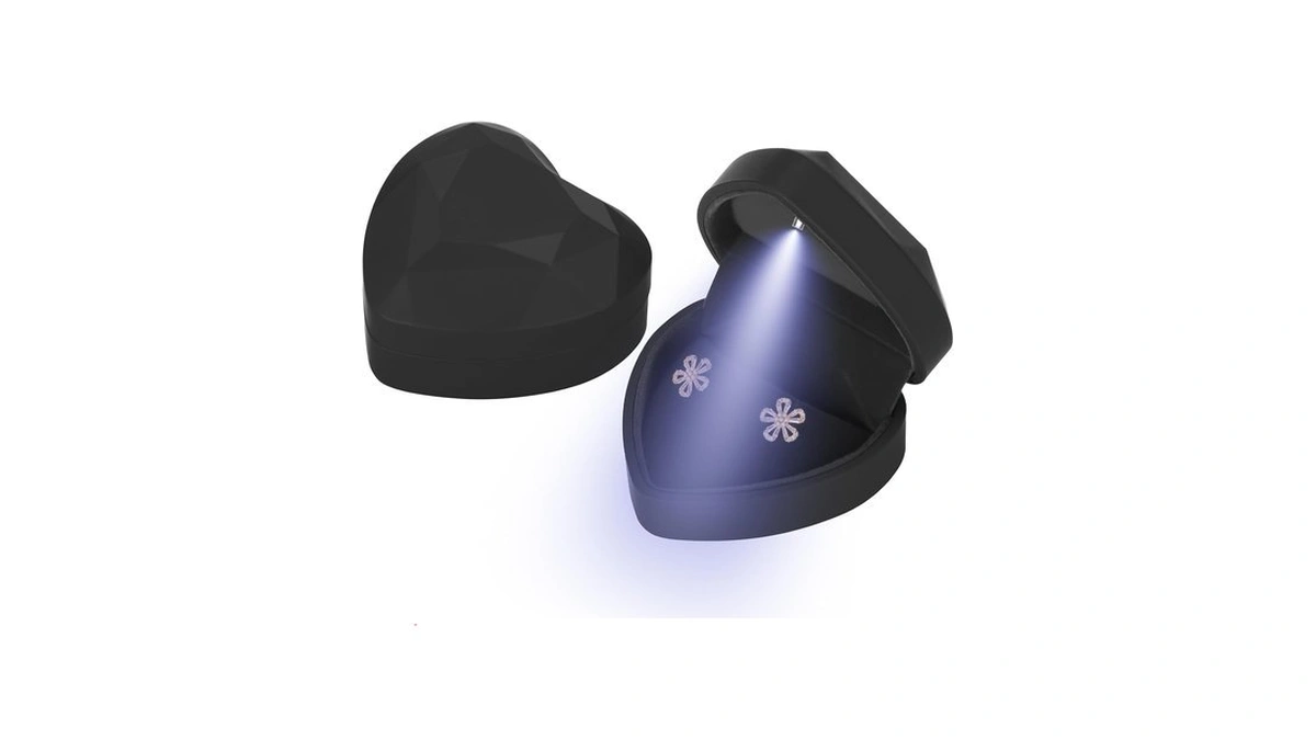 Leture Heart-shaped Led Earring Jewelry Gift Box, Earring Stud Pendant