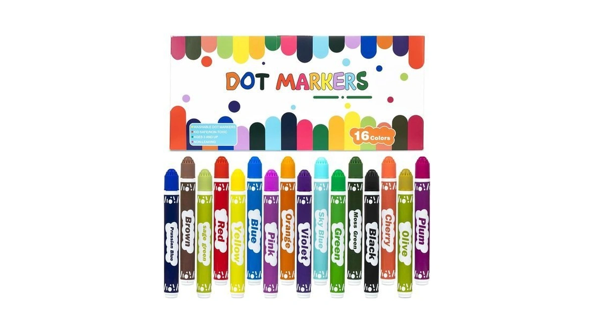 Dosewart 16 Color Bingo Daubers Washable Bingo Markers Dot Paint