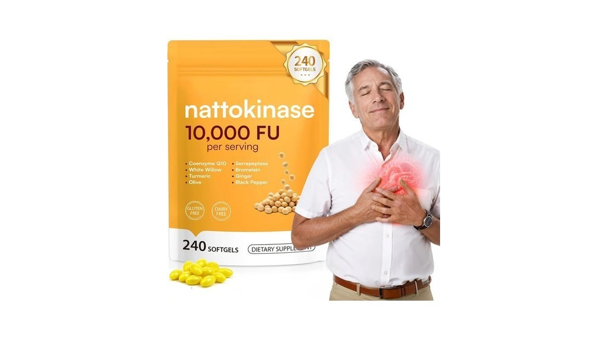 Nattokinase 10,000 Fu Supplements For Circulatory & Cardiovascular Health