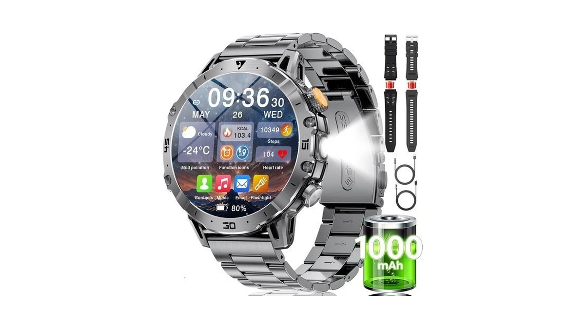 Lige Military Smart Watch For Men,60 Days Ultra Long Battery&led