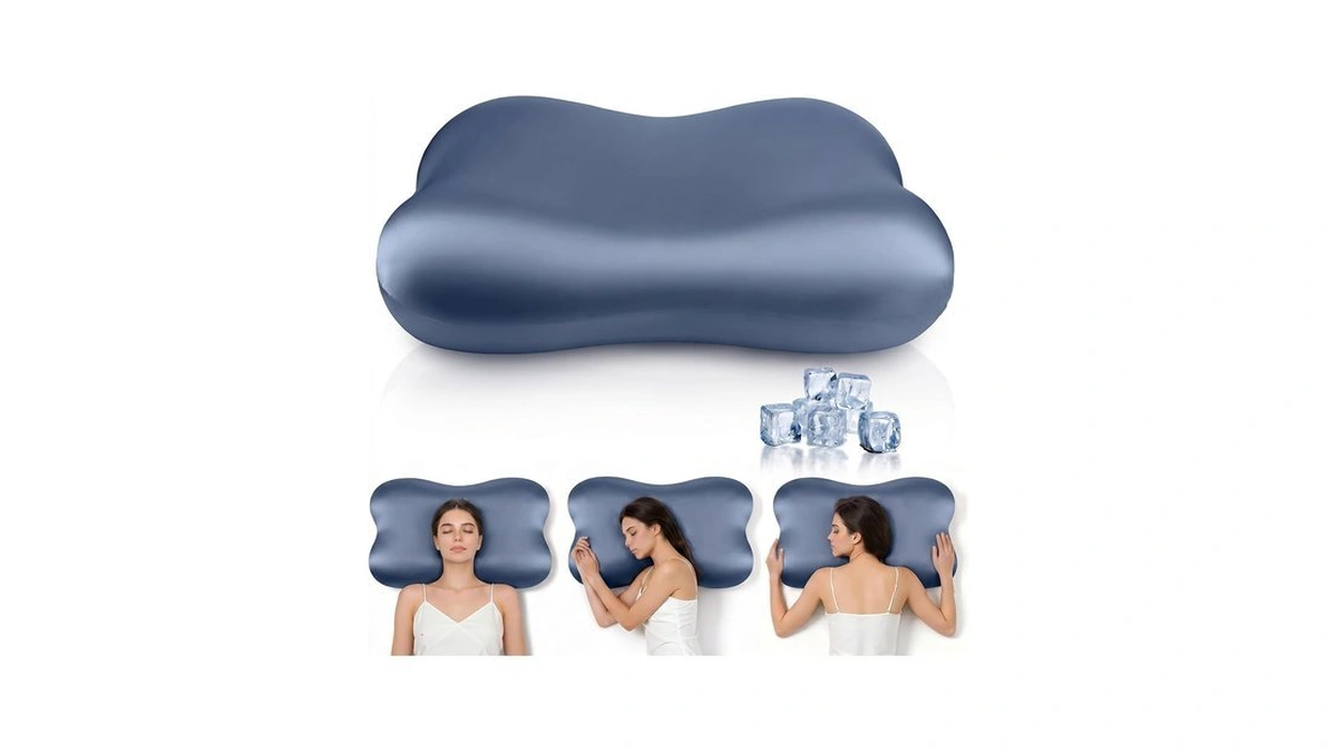Dayme Cooling Cervical Neck Pillow – Contour Memory Foam Pillow,