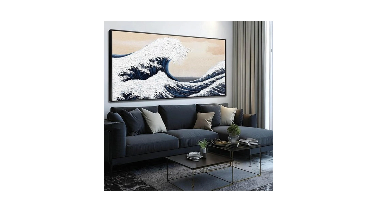 Wave Poster Abstract Wall Art Minimalist Print Abstract Ocean Art