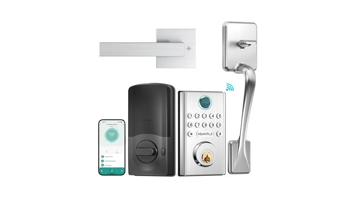 Wifi Smart Door Lock Set: Heantle Keyless Entry Deadbolt