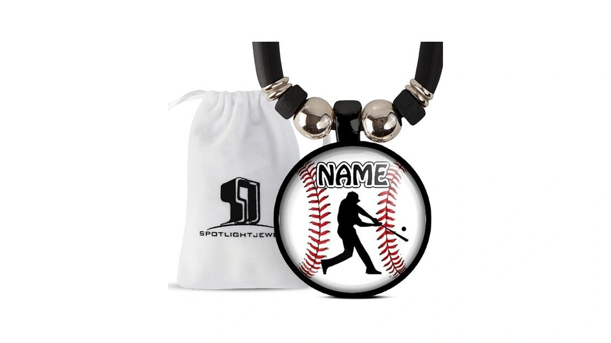 Fanpliments Personalized Baseball Necklace For Boys - Custom Name Jewelry,