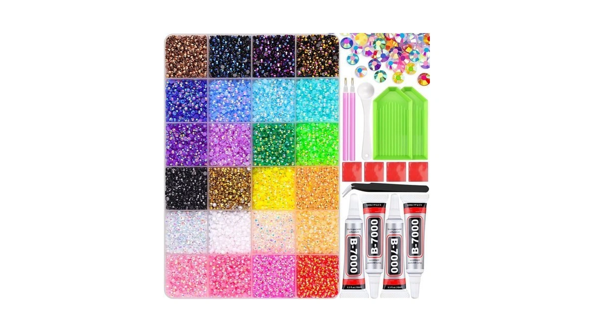 34000pcs Resin Jelly Rhinestones For Bedazzling, Multicolor 3mm Flatback Gems